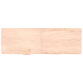 Blat de masă, 120x40x4 cm, lemn masiv de stejar netratat, 3 image