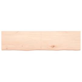 Blat de masă, 160x40x4 cm, lemn masiv de stejar netratat, 3 image