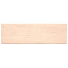 Blat de masă, 160x50x4 cm, lemn masiv de stejar netratat, 3 image