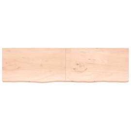 Blat de masă, 220x60x4 cm, lemn masiv de stejar netratat, 3 image