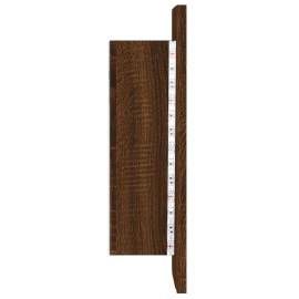 Dulap cu oglindă de baie led, stejar maro, 40x12x45 cm, lemn, 11 image