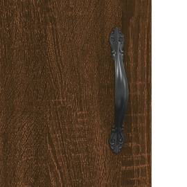 Dulap pe perete, stejar maro, 69,5x34x90 cm, lemn prelucrat, 10 image