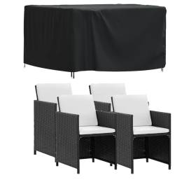 Husă mobilier de grădină negru 113x113x73 cm impermeabilă 420d