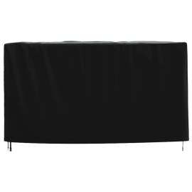 Husă mobilier de grădină negru 113x113x73 cm impermeabilă 420d, 3 image
