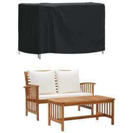 Husă mobilier de grădină negru 140x70x90 cm impermeabilă 420d, 2 image