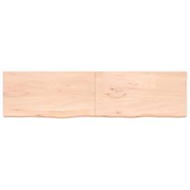 Blat de masă, 200x50x4 cm, lemn masiv de stejar netratat, 3 image