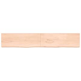 Blat de masă, 220x40x4 cm, lemn masiv de stejar netratat, 3 image