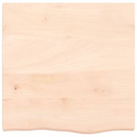 Blat de masă, 60x60x4 cm, lemn masiv de stejar netratat, 3 image