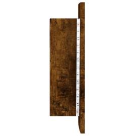 Dulap cu oglindă de baie led, stejar fumuriu, 40x12x45 cm, lemn, 11 image