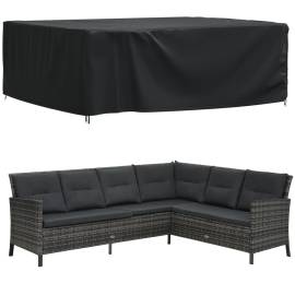 Husă mobilier de grădină negru 250x210x90 cm impermeabilă 420d, 2 image
