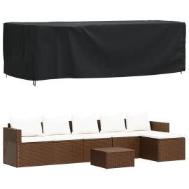 Husă mobilier de grădină negru 300x140x90 cm impermeabilă 420d, 2 image