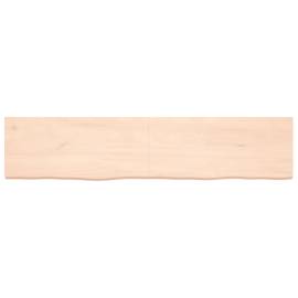 Blat de masă, 180x40x4 cm, lemn masiv de stejar netratat, 3 image