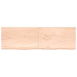 Blat de masă, 200x60x4 cm, lemn masiv de stejar netratat, 3 image