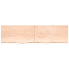 Blat de masă, 220x60x6 cm, lemn masiv de stejar netratat, 3 image