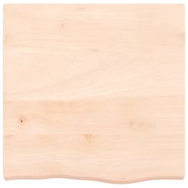 Blat de masă, 60x60x6 cm, lemn masiv de stejar netratat, 3 image