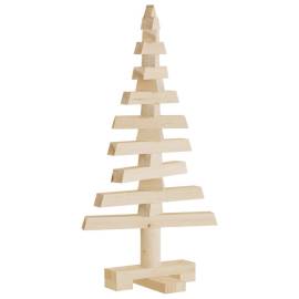 Brad de crăciun din lemn decorativ, 60 cm, lemn de pin masiv, 3 image