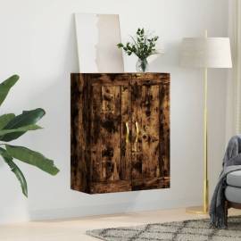 Dulap pe perete, stejar afumat, 69,5x34x90 cm, lemn prelucrat, 3 image