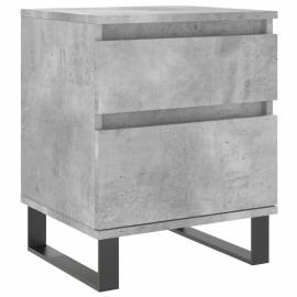 Noptiere, 2 buc., gri beton, 40x35x50 cm, lemn compozit, 5 image