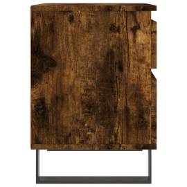 Noptiere, 2 buc., stejar fumuriu, 40x35x50 cm, lemn compozit, 8 image