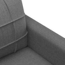 Set de canapele cu perne, 3 piese, gri închis, textil, 6 image