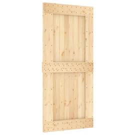 Ușă glisantă cu set de feronerie 95x210 cm, lemn masiv de pin, 3 image