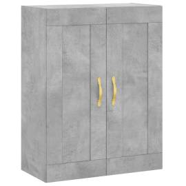 Dulap pe perete, gri beton, 69,5x34x90 cm, lemn prelucrat, 2 image