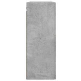 Dulap pe perete, gri beton, 69,5x34x90 cm, lemn prelucrat, 8 image