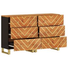 Dulapuri lateral, 2 buc., maro/negru, 60x33,5x75 cm, lemn mango, 3 image