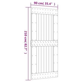 Ușă glisantă cu set feronerie, 90x210 cm, lemn masiv de pin, 11 image