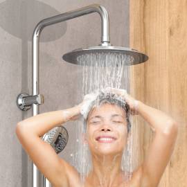 Eisl set de duș deasupra capului screwing or sticking, crom, 6 image