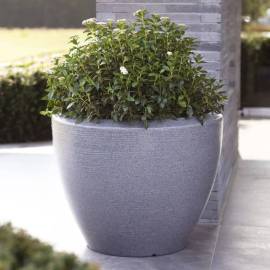 Capi jardinieră plante joasă „arc granite”, conică, antracit, 60x48 cm, 4 image