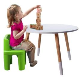 H&s collection masă pentru copii, alb, 60x41 cm, 5 image