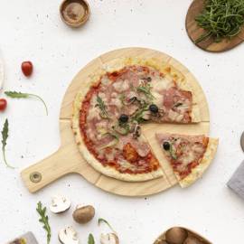 Livoo set tocător pentru pizza, 30 cm, lemn, 7 image