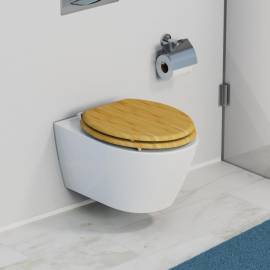 SchÜtte capac de toaletă cu închidere silențioasă natural bamboo, 5 image