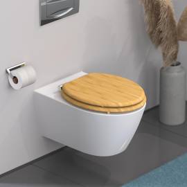SchÜtte capac de toaletă cu închidere silențioasă natural bamboo, 4 image