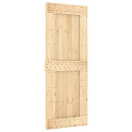 Ușă glisantă cu set de feronerie 80x210 cm, lemn masiv de pin, 3 image