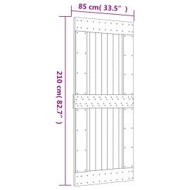 Ușă glisantă cu set de feronerie 85x210 cm, lemn masiv de pin, 11 image