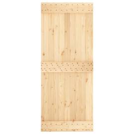 Ușă glisantă cu set de feronerie 85x210 cm, lemn masiv de pin, 5 image