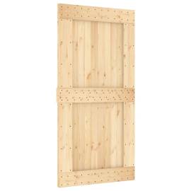 Ușă glisantă cu set feronerie, 100x210 cm, lemn masiv de pin, 3 image