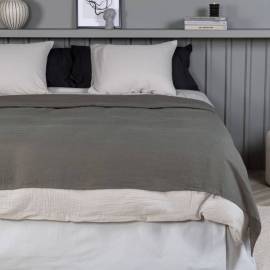 Venture home cuvertură de pat „milo” 260x260 cm, gri, poliester