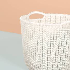 Curver coș de depozitare „knit” rotund l 30l, alb crem, 4 image