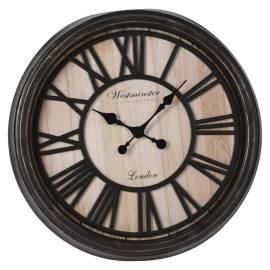 H&s collection ceas de perete cu cifre romane "london", negru&natural