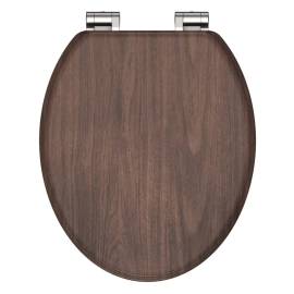 SchÜtte capac de toaletă cu închidere silențioasă dark wood mdf, 8 image