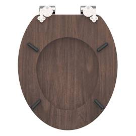 SchÜtte capac de toaletă cu închidere silențioasă dark wood mdf, 6 image