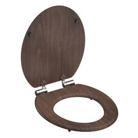 SchÜtte capac de toaletă cu închidere silențioasă dark wood mdf, 2 image