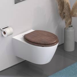 SchÜtte capac de toaletă cu închidere silențioasă dark wood mdf, 3 image