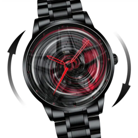 Ceas Sport pentru pasionatii auto, moto, ATV, SSV, model "GT-BORBET 1471", culoare rosu + negru, 4 image