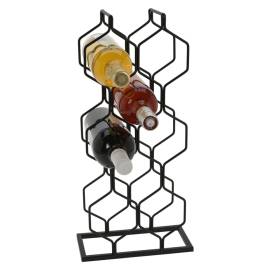 H&s collection raft pentru 8 sticle de vin, negru, metal, 3 image