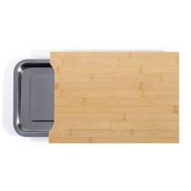 Livoo blat de tăiat cu sertar de depozitare, bej, lemn, 3 image