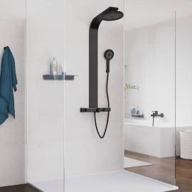 SchÜtte set de duș cu tavă termostatică samoa rain, negru mat, 4 image